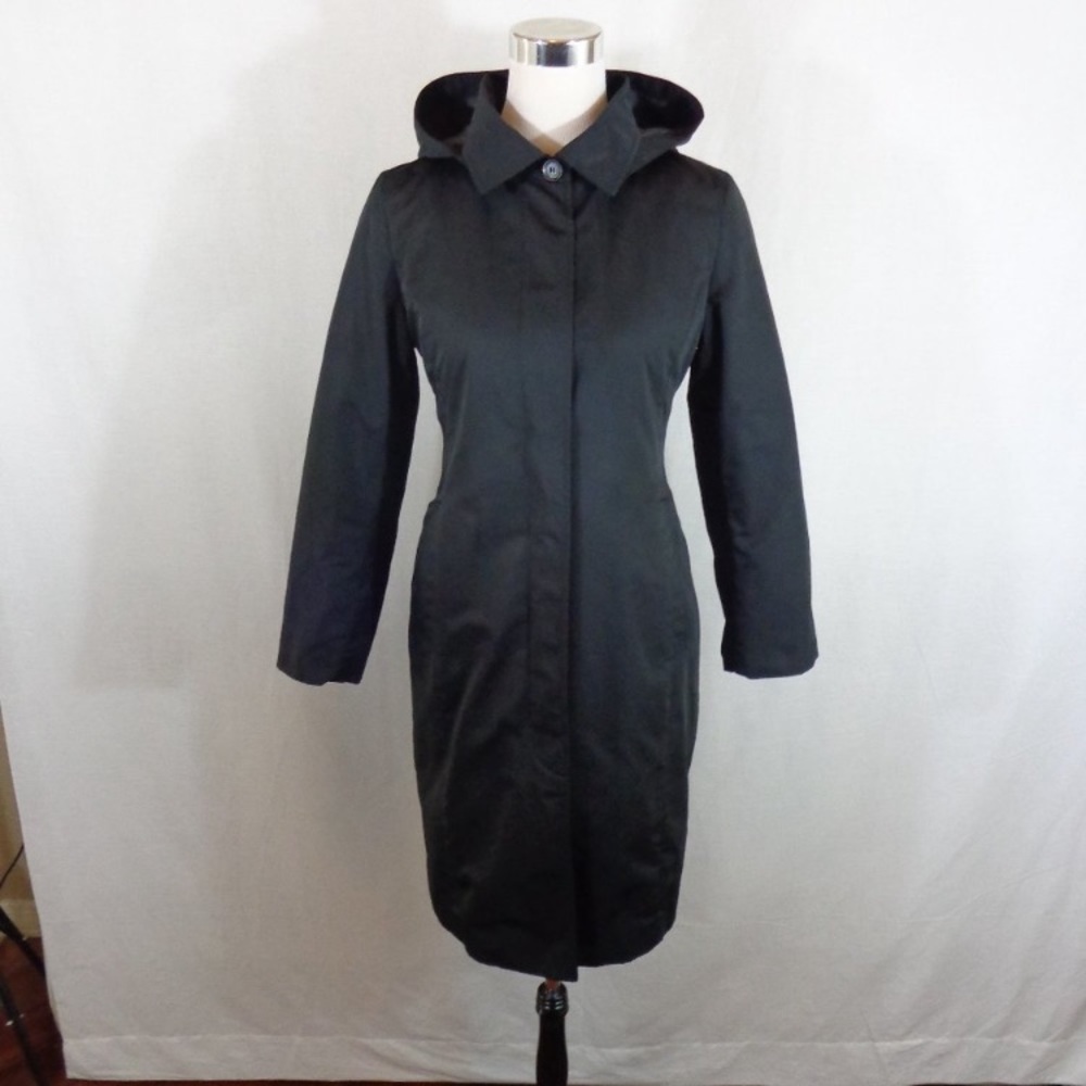 Black hooded trenchcoat 2P